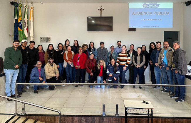 Vereadores acompanham apresentação do Relatório de Gestão da Saúde referente ao 1º Quadrimestre de 2025